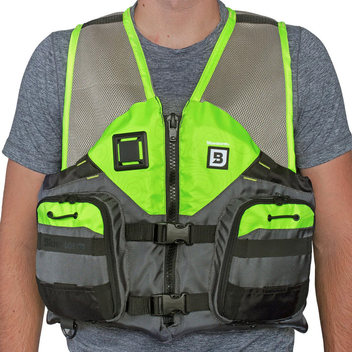 Bluestorm Sportsman Adult Mesh Fishing Life Jacket - Hi-Vis - 2XL/3XL [BS-105-HVS-2/3X]