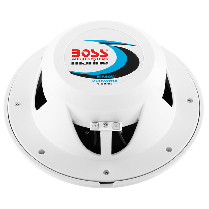 Boss Audio MR60 6.5" Round Speakers - White - Pair [MR60]