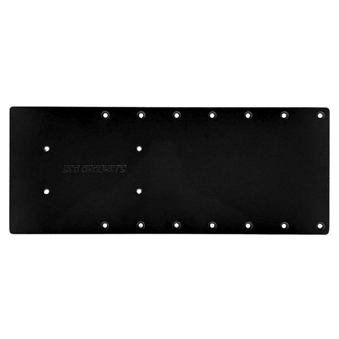 Sea Brackets 20" Straight Trolling Motor Plate f/Garmin Kraken - Black [SEA2303-BLK]