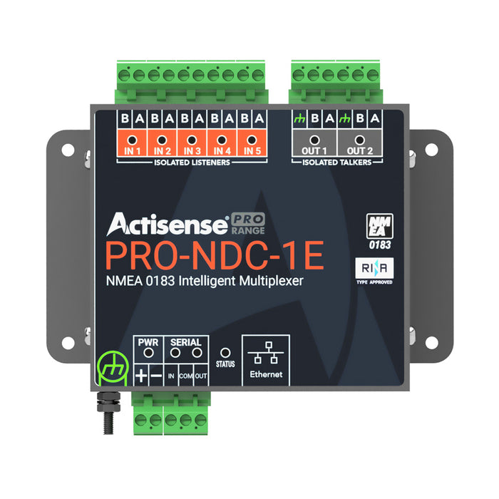 Actisense Pro NMEA 0183 Multiplexer - 5 Inputs  2 ISO-Drive Outputs, Ethernet  Serial Connections [PRO-NDC-1E]