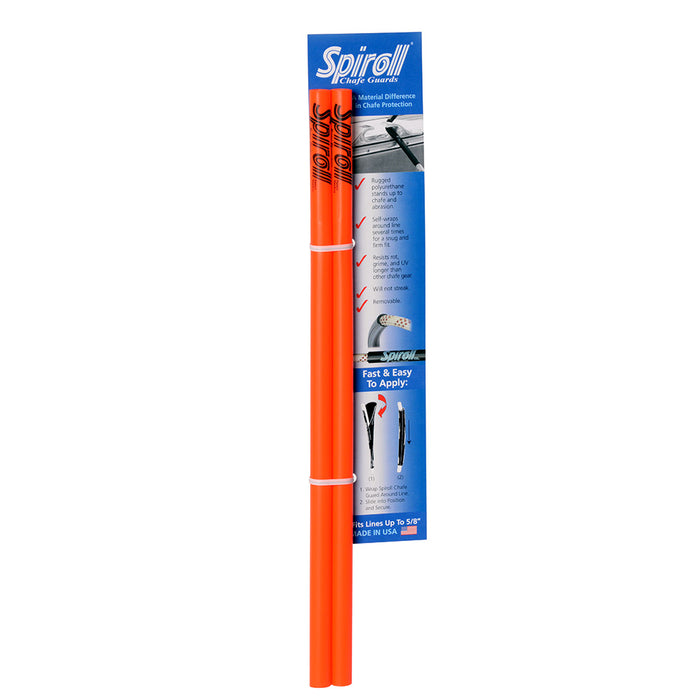 Spiroll Chafe Guard Orange f/Lines up to 5/8" Diameter - Pair [SPL-16-O-CG]