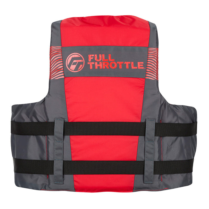 Full Throttle Adult Nylon Life Jacket - S/M - Black/Red [112200-100-030-26]