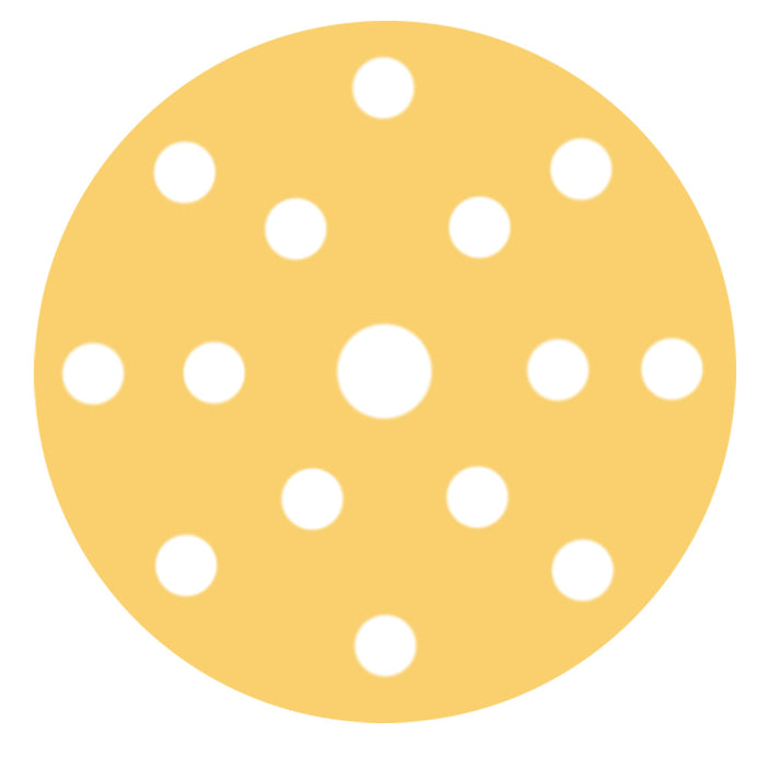 RUPES MULTIPURPOSE Paper Abrasive Discs 150mm (6") - 15 Holes - P120 Grit *Box of 100pcs [9.45PD120]