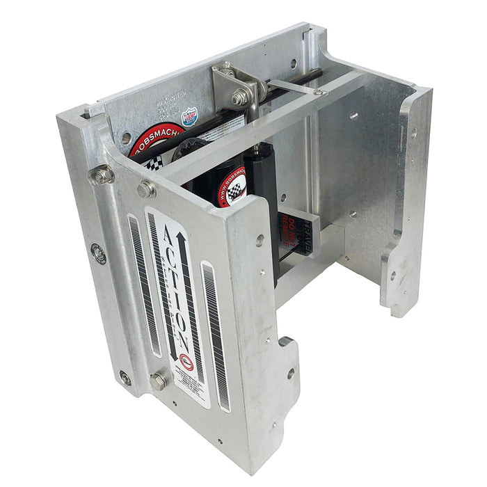Bob's Machine 8" Setback Action Series Hydraulic Jack Plate - Silver [100-108001-NOPC-NOSPN-NG]