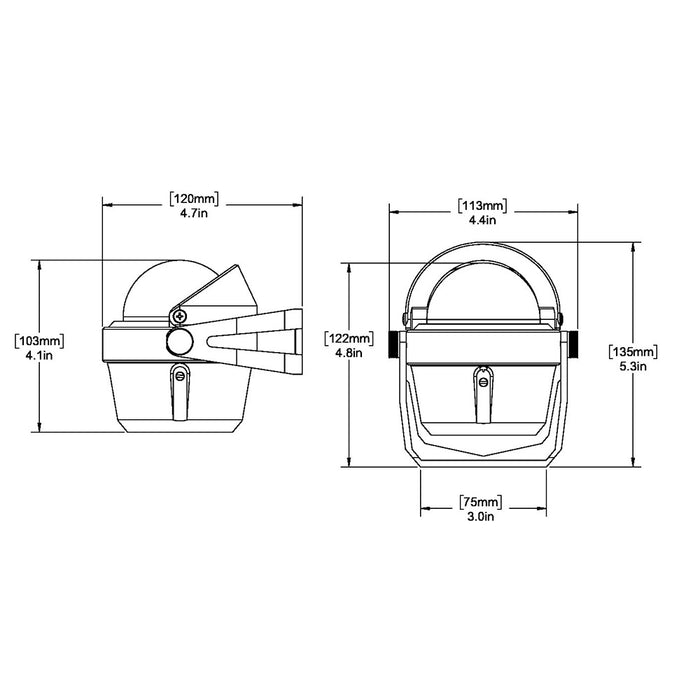 Ritchie B-51W Explorer Compass - Bracket Mount - White [B-51W]