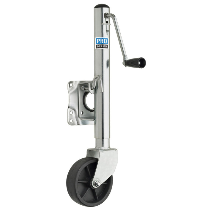 Pro Series 1000 lbs. Zinc Plated Swivel Jack w/6" Poly Wheel [EJ10000101]