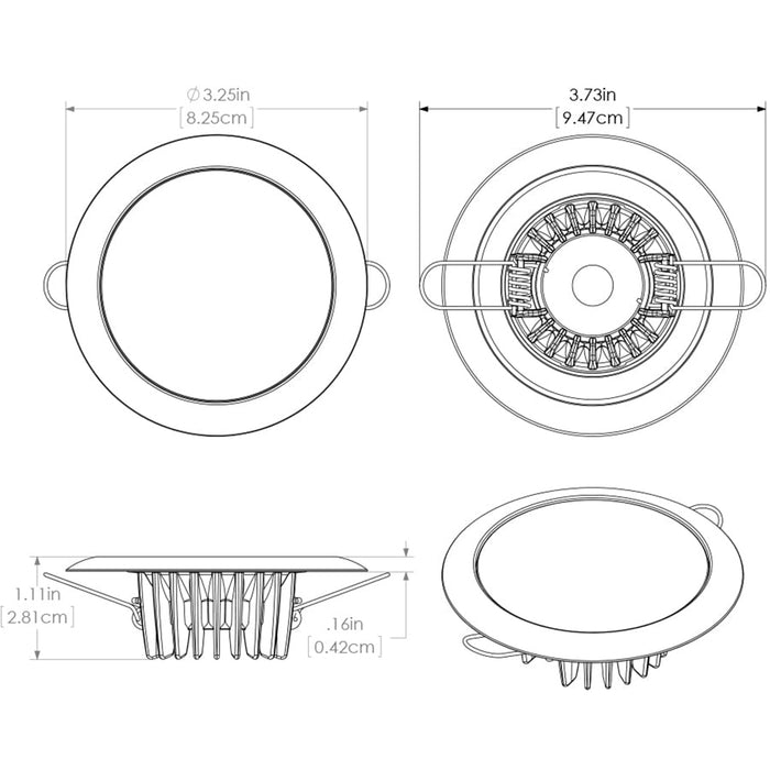 Lumitec Mirage - Flush Mount Down Light - Glass Finish/White Bezel - 4-Color White/Red/Blue/Purple Non-Dimming [113120]