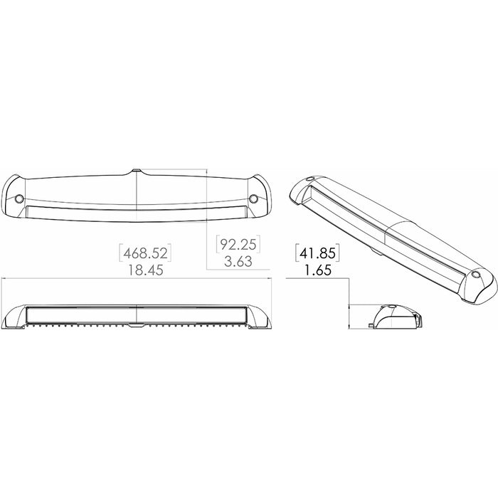 Lumitec Razor Light Bar - Spot - Flush Mount - White [101587]