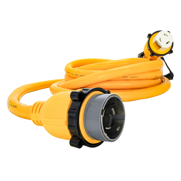 Camco 50 Amp Power Grip Marine Extension Cord - 25 M-Locking/F-Locking Adapter [55621]