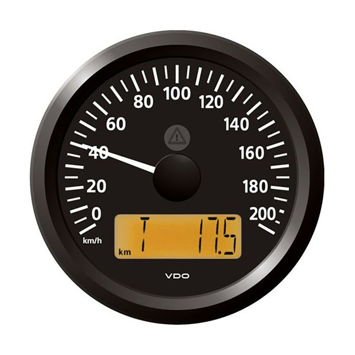 Veratron 3-3/8" (85 mm) ViewLine Speedometer - 0 to 200 KMH - 12/24V - Black Dial  Triangular Bezel [A2C59512370]