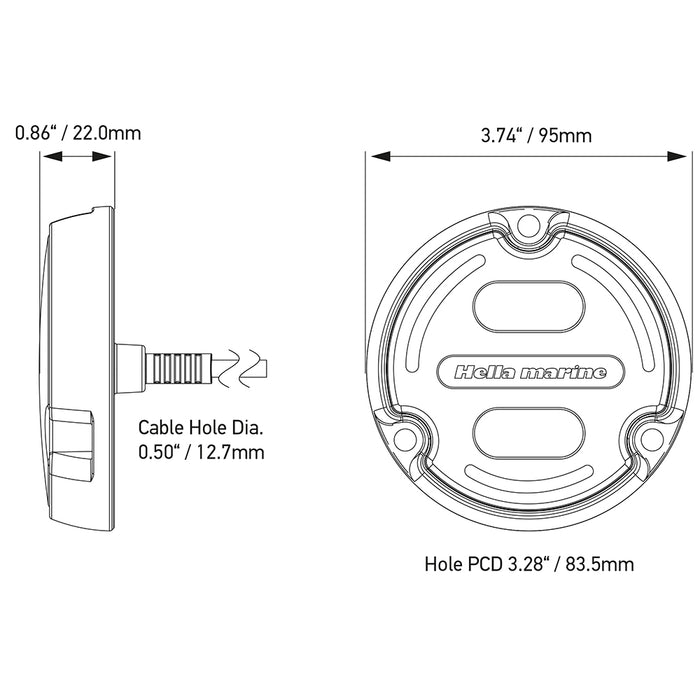 Hella Marine Apelo A2 RGB Underwater Light - 3000 Lumens - Bronze Housing - White Lens w/Edge Light [016148-101]